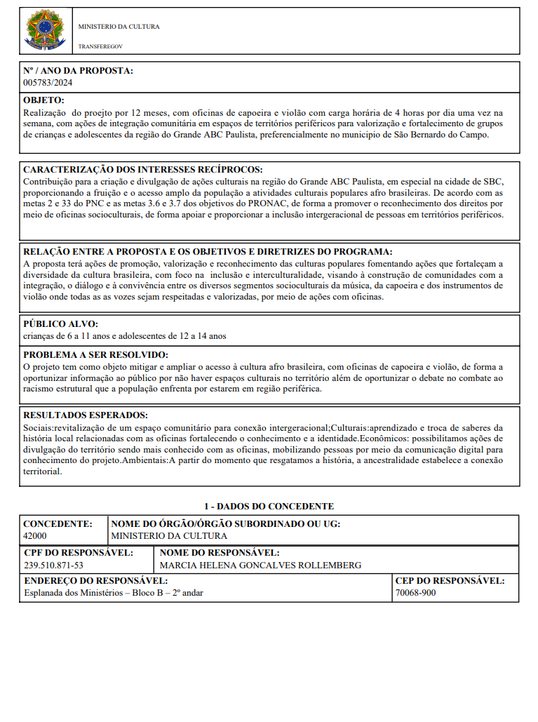 Extrato Proposta MIC – 2024